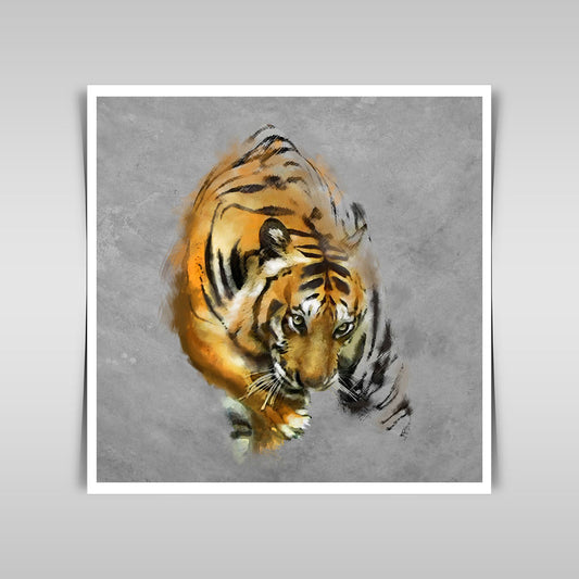 "Tiger on the Wall: An Artistic Masterpiece Adorning Your Space."