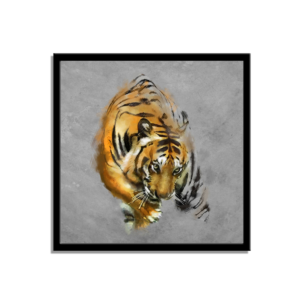 "Tiger on the Wall: An Artistic Masterpiece Adorning Your Space."