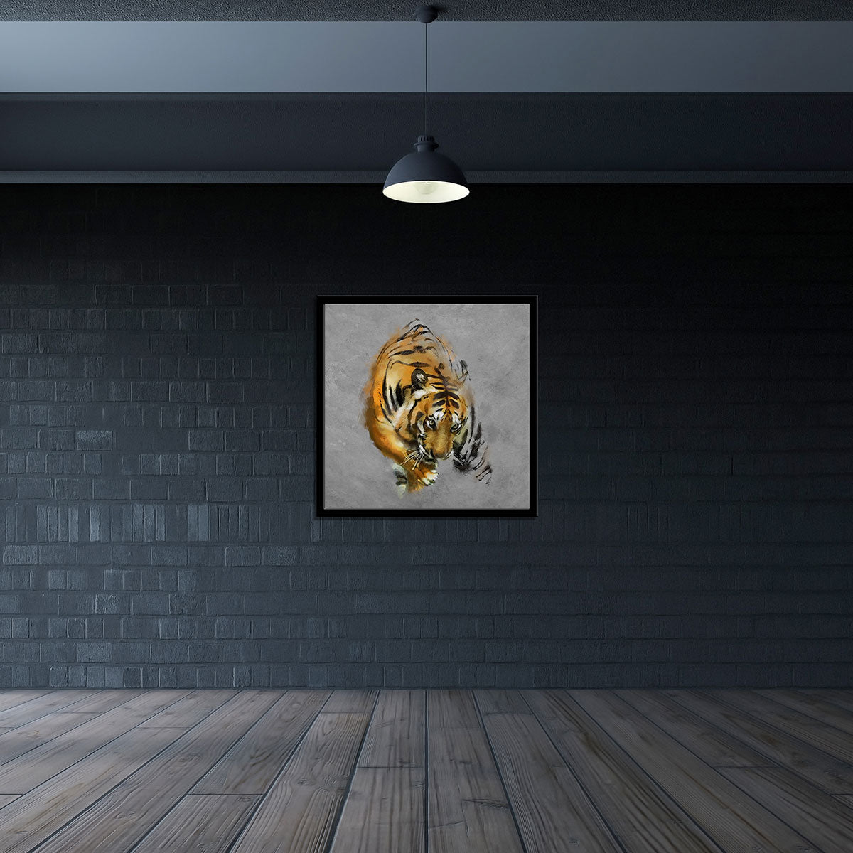 "Tiger on the Wall: An Artistic Masterpiece Adorning Your Space."