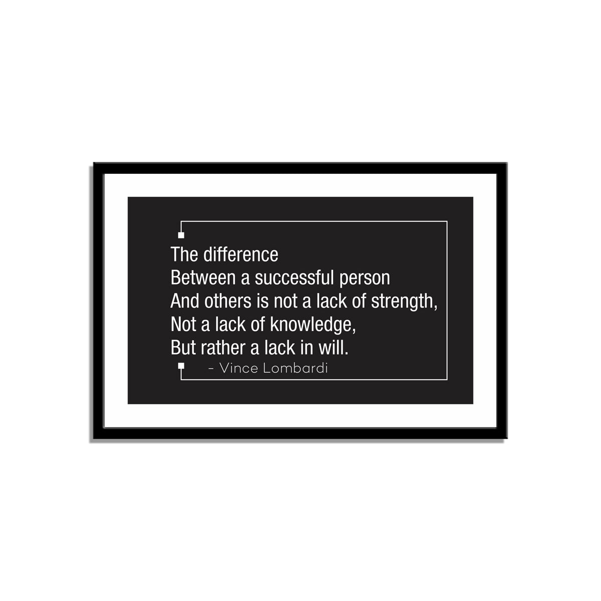 The difference between a successful person and others is not a lack of strength, not a lack of knowledge, but rather a lack in will