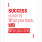 Success is not in what you have, but who you are.