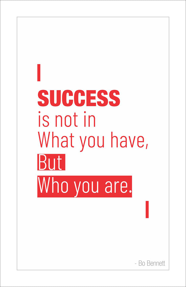 Success is not in what you have, but who you are.