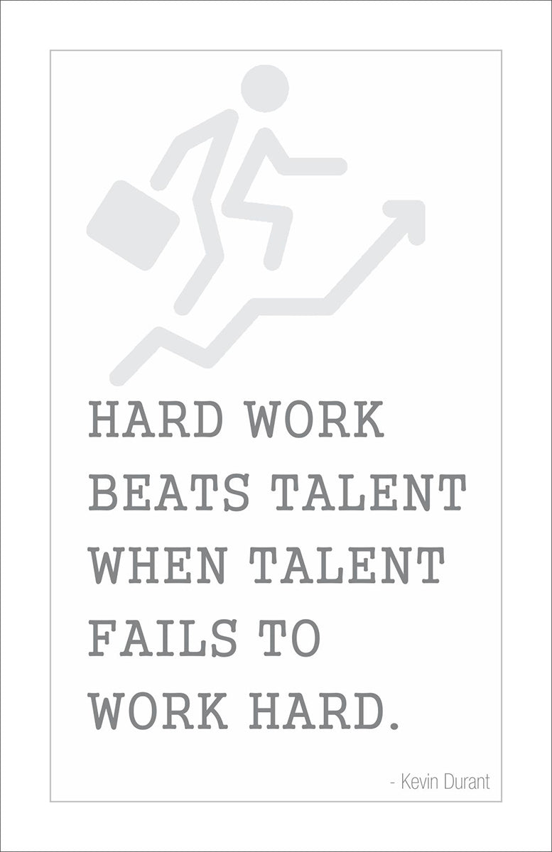 Hard work beats talent when talent fails to work hard.