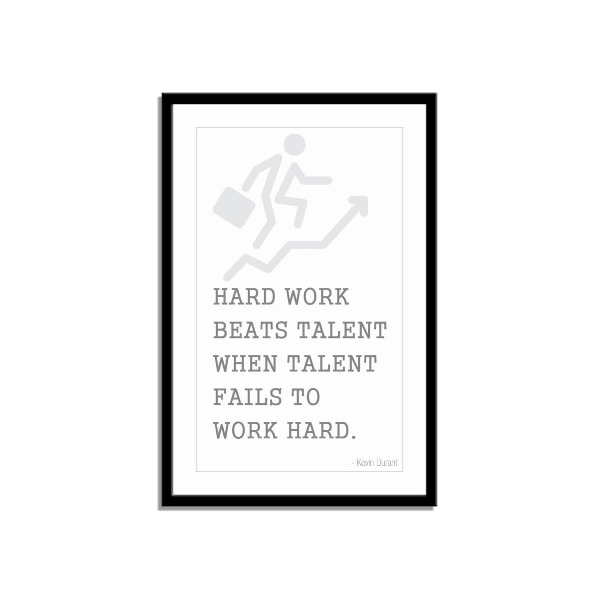 Hard work beats talent when talent fails to work hard.