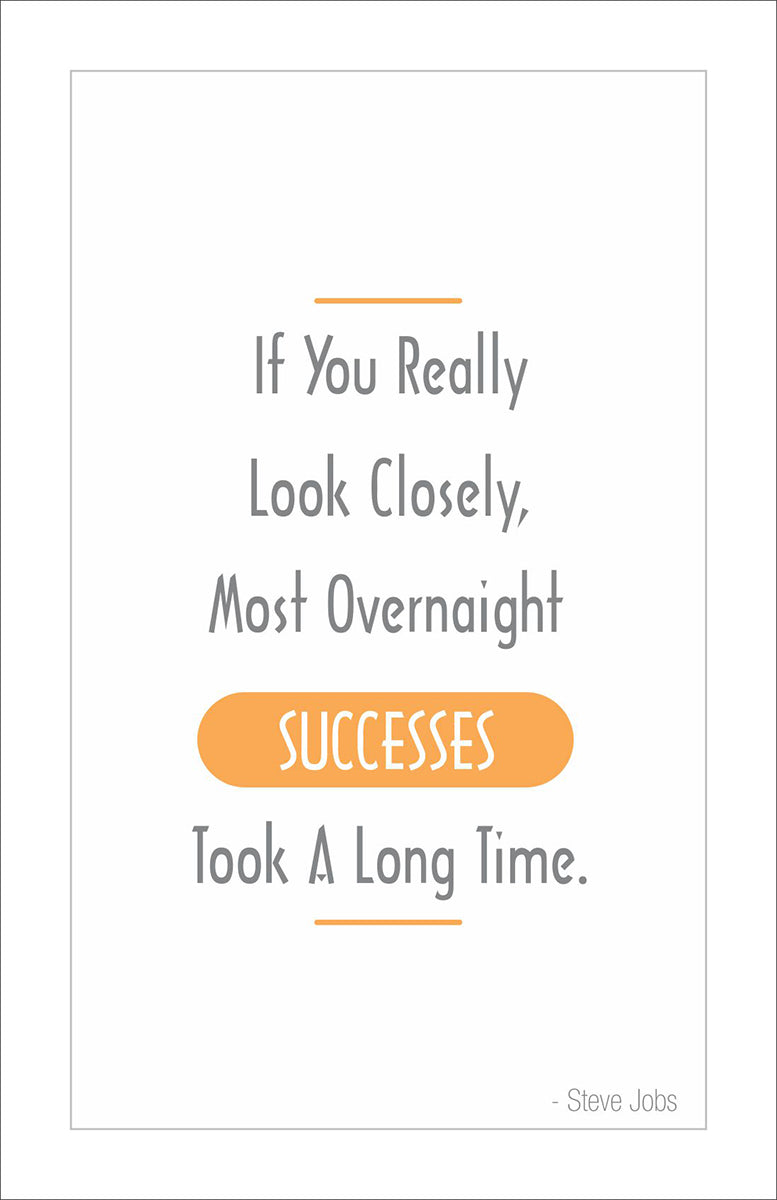 If you really look closely, most overnight successes took a long time.