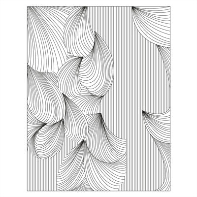 Abstract Curved Line Art