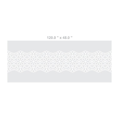 Intricate Lace Pattern on Grey Background