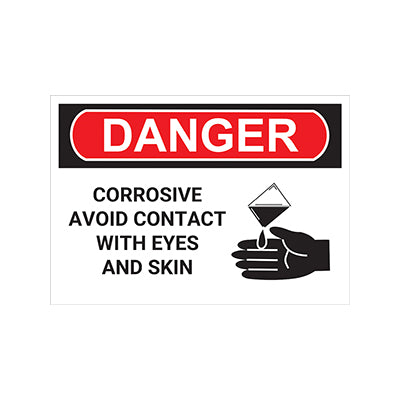 Corrosive Avoid Contact With Eyes and Skin