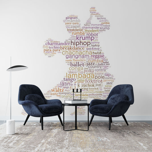 Dance Silhouette Word Cloud