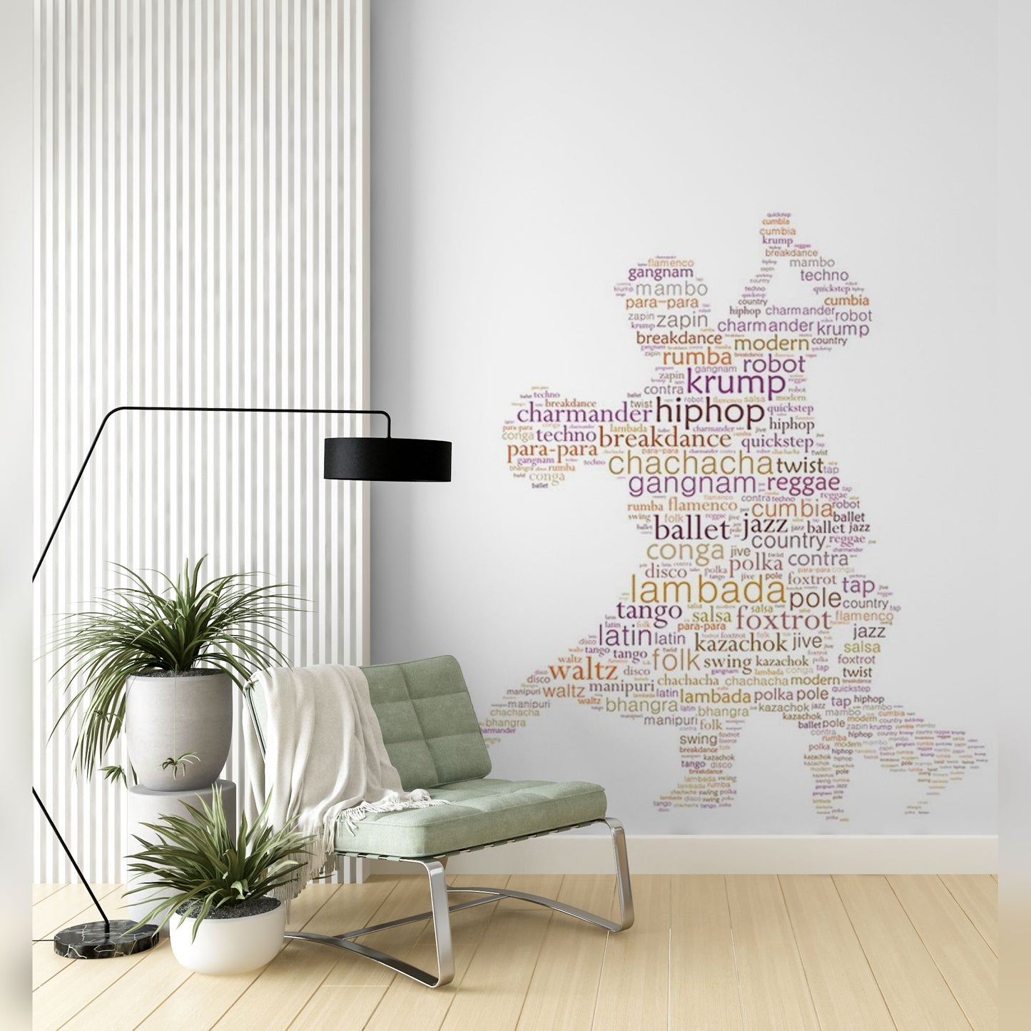 Dance Silhouette Word Cloud