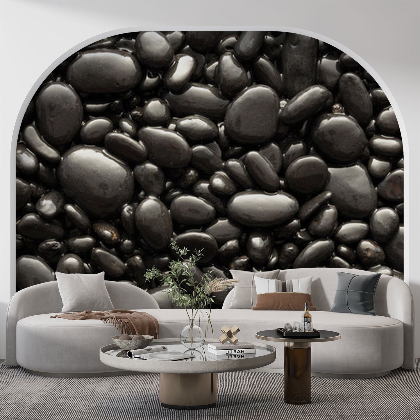 Polished Black Pebbles