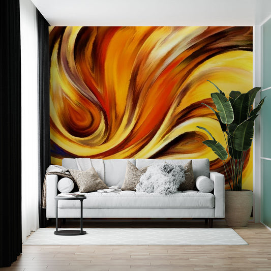 Golden Swirl: A Dance of Warm Hues