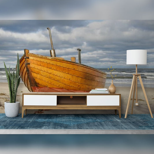 Beached Wooden Boat