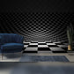 Curved Checkered Floor Illusion