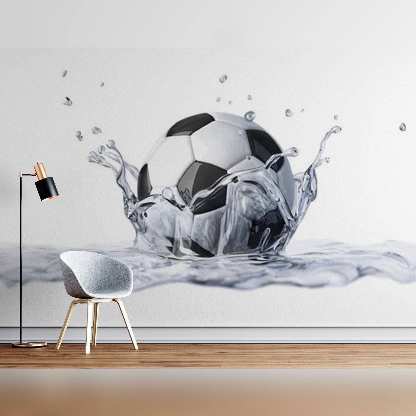 Soccer Ball Splashing into Water