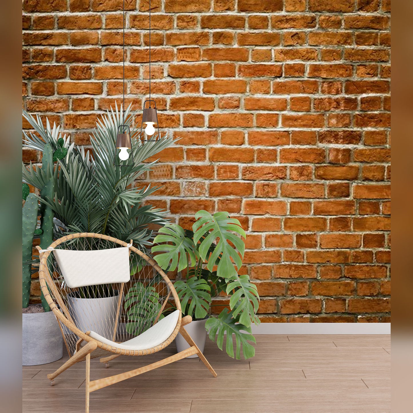 Textured Red Brick Wall