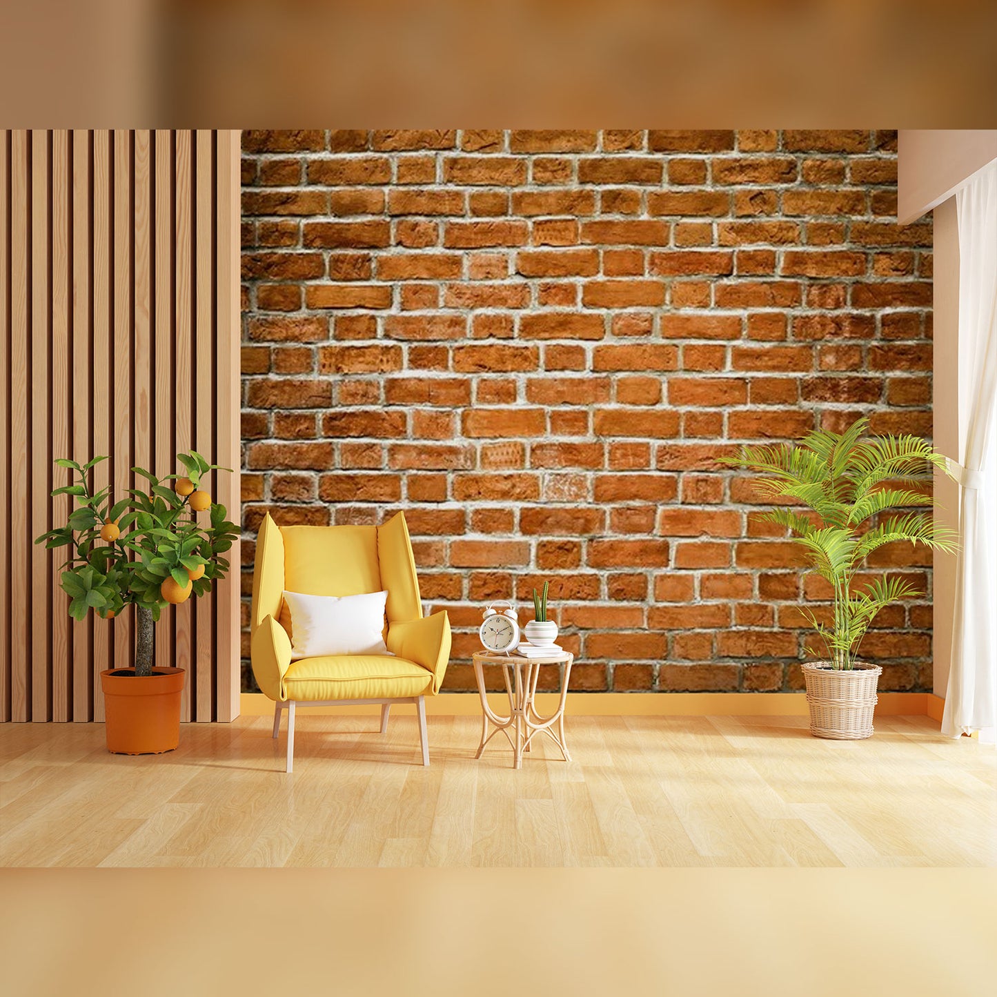 Textured Red Brick Wall