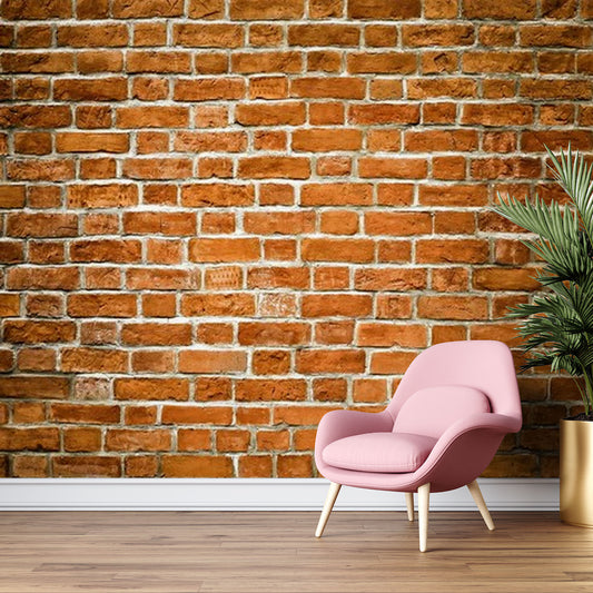 Textured Red Brick Wall