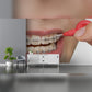 Close-Up of Braces Care with Interdental Brush