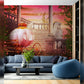 Fairytale Carriage Wall Mural in Elegant Seating Area