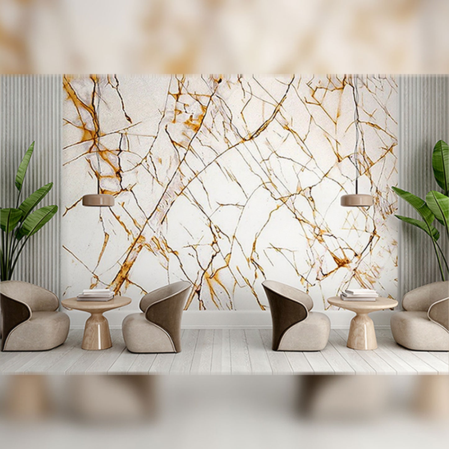 Golden Veined Marble Texture