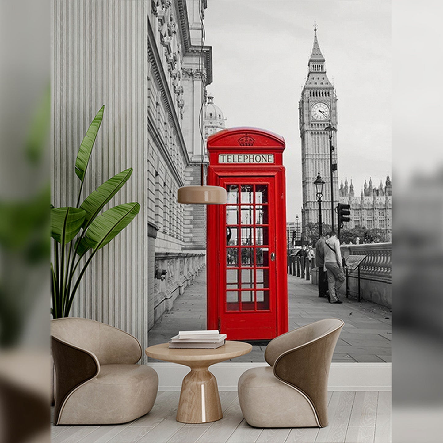 Classic London: Red Telephone Box and Big Ben