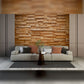 Contemporary Living Room with Rustic Wood Accent Wall