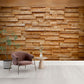 Contemporary Living Room with Rustic Wood Accent Wall