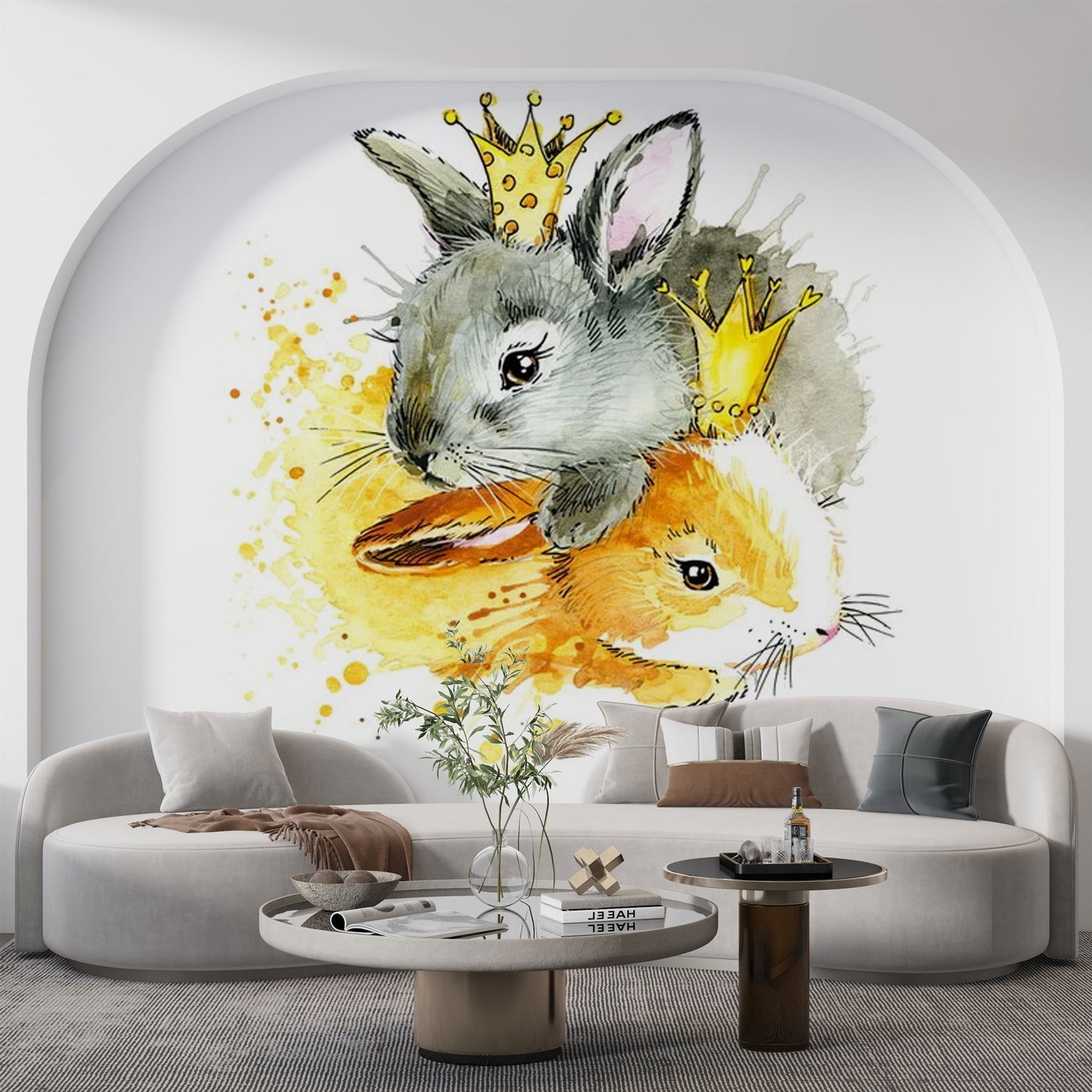 Regal Rabbits Wall Mural