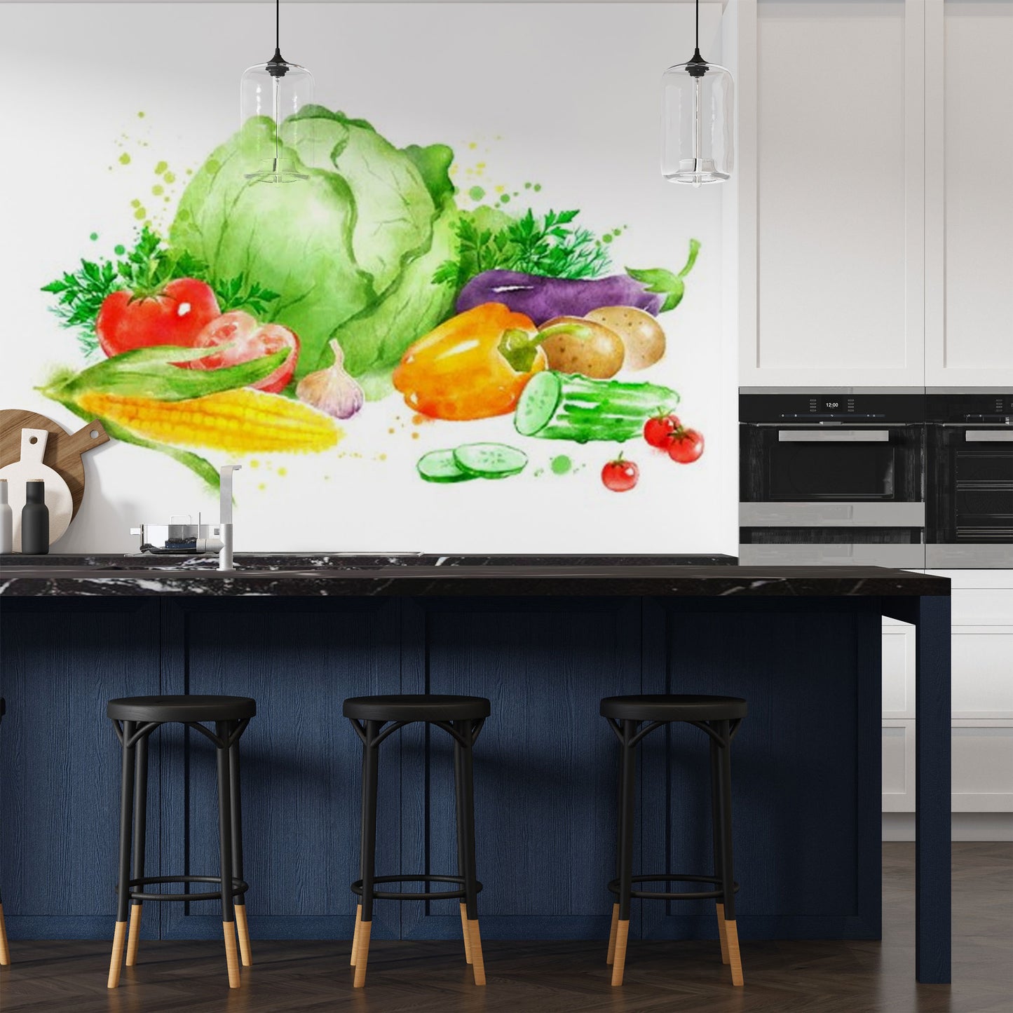 Fresh Harvest Kitchen Mural