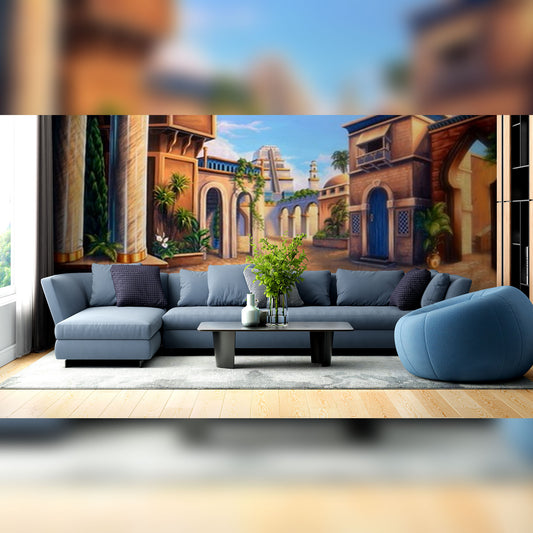 Mediterranean Courtyard Mural