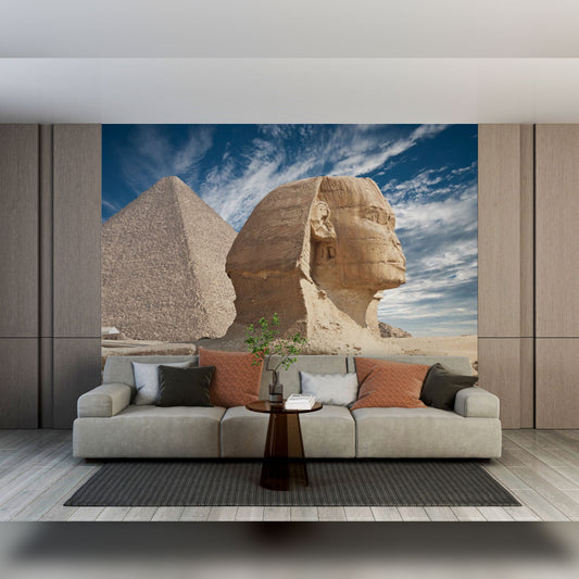 Timeless Sphinx and Pyramids Mural