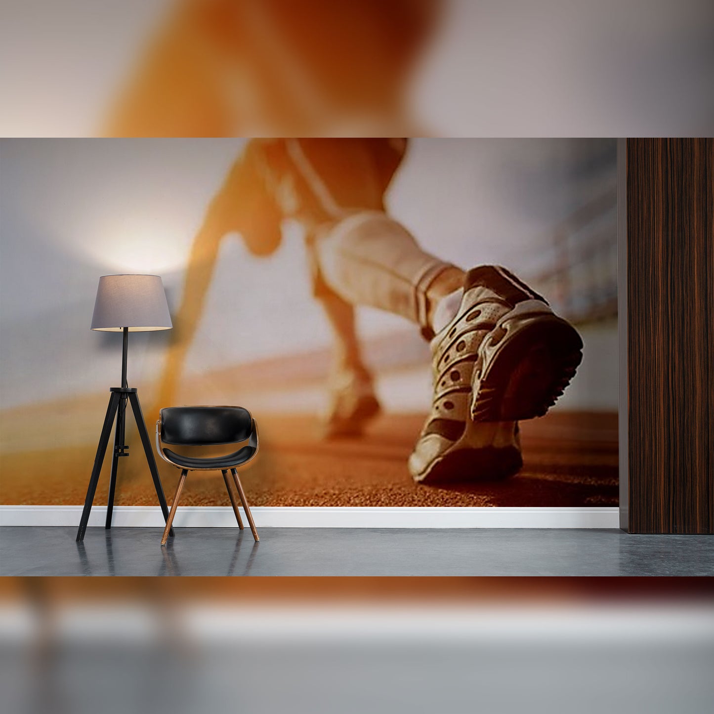 Dynamic Runner: Action-Inspired Living Room Mural