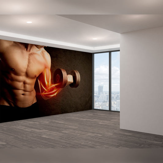 Strength in Motion: A Dynamic Fitness-Themed Room Design