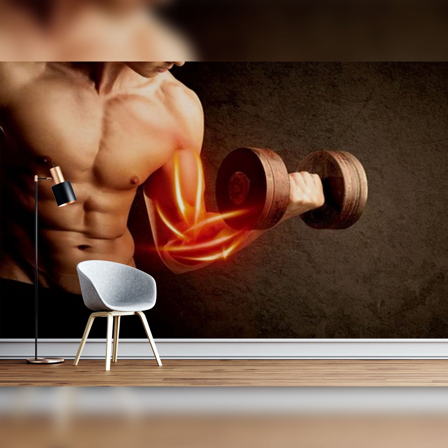 Strength in Motion: A Dynamic Fitness-Themed Room Design