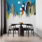 Modern Dining Room with Abstract Art