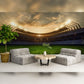 Modern Room with Stadium Sunset Wall Mural