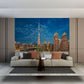 Modern Lounge with Dubai Skyline Mural