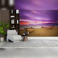 Serene Beach Sunset in Modern Lounge