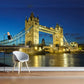 Tower Bridge Illuminated in a Modern Lounge Setting