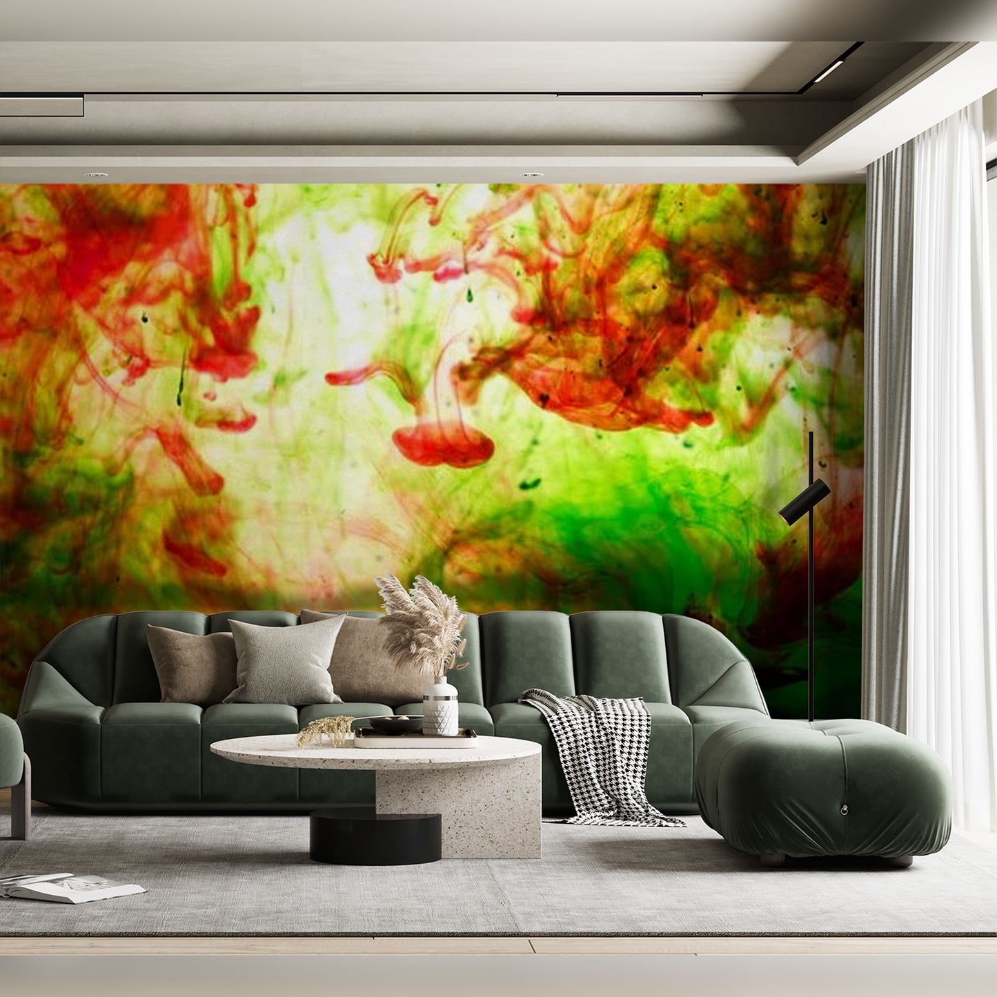 Abstract Color Fusion in a Modern Living Room