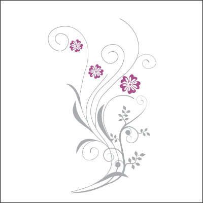 0076-Abstract Floral Design with Stems