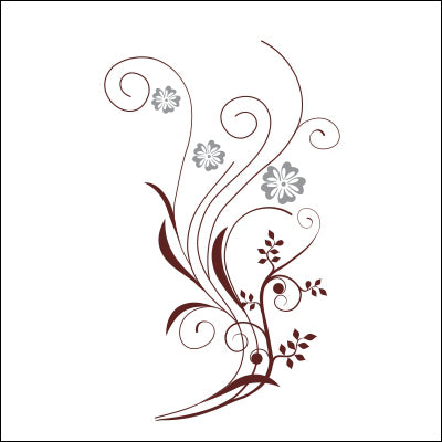 0076-Abstract Floral Design with Stems