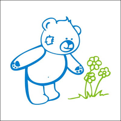 0080-Teddy Picking Flower