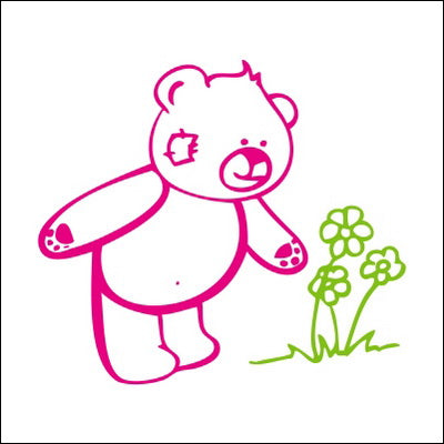 0080-Teddy Picking Flower