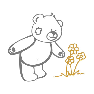 0080-Teddy Picking Flower