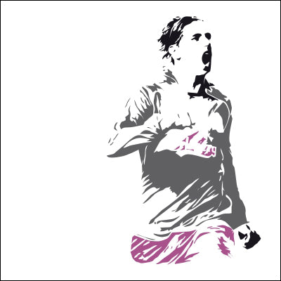 0155-Footballer Jubilation Silhouette Wallpaper