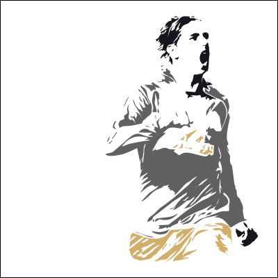 0155-Footballer Jubilation Silhouette Wallpaper