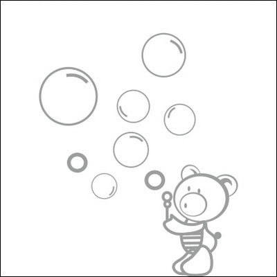 0213-Teddy Bear Blowing Bubbles