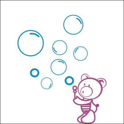 0213-Teddy Bear Blowing Bubbles